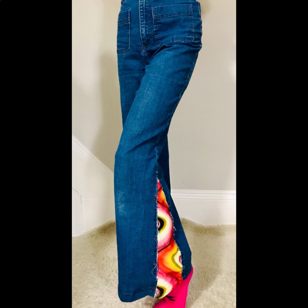 Upcycled Forever21 Wide leg ultra high waist flare